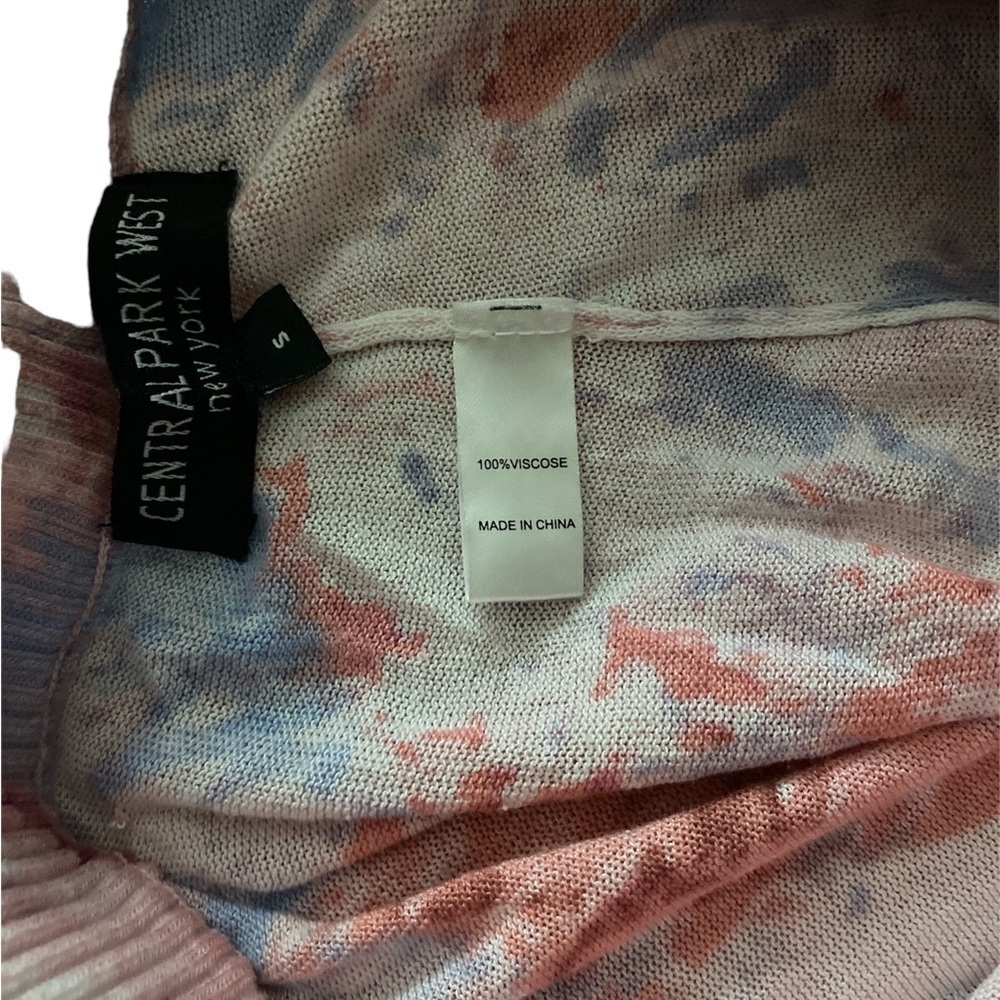 Revolve x Central Park West lounge shorts, size S. Pink and blue tiedye Coastal - Picture 5 of 5